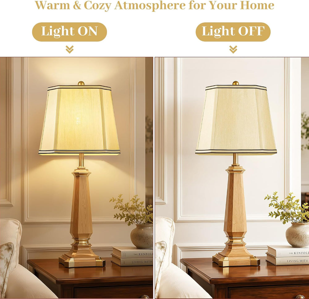 Gold Rectangle Lamp Shades Set of 2 for Table Lamp,10" x 13"x 10"