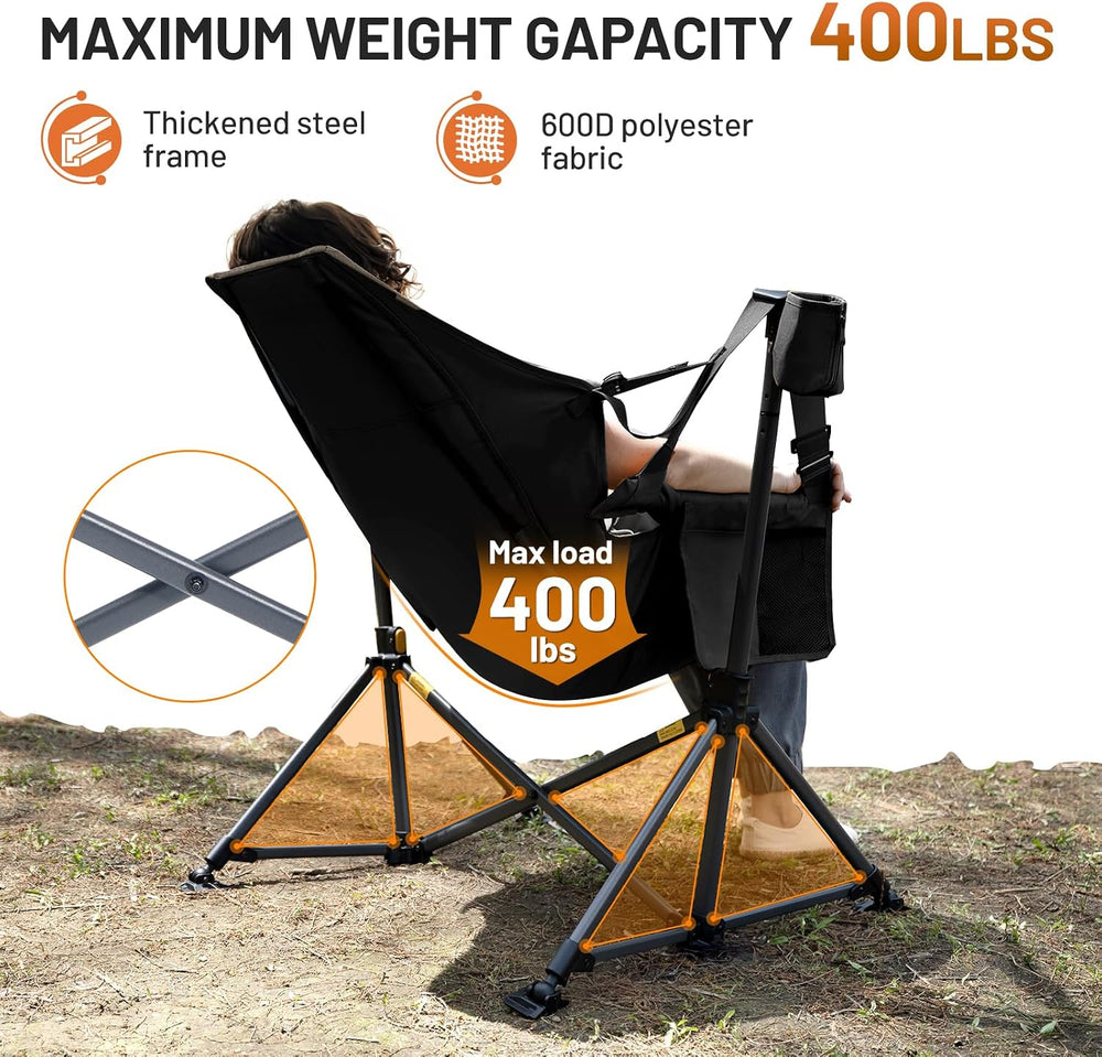 TIMBER RIDGE Hammock Camping Chair, Oversized Swinging Chair, 400lbs Load