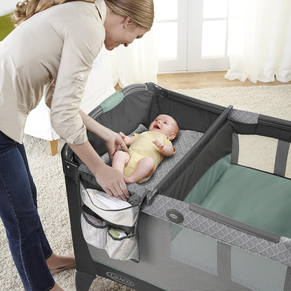 Graco Pack and Play Change 'n Carry Playard with Portable Changing Statio...