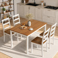 5-Piece Dining Table Set, Kitchen Table Chairs Set of 4, Space-Saving
