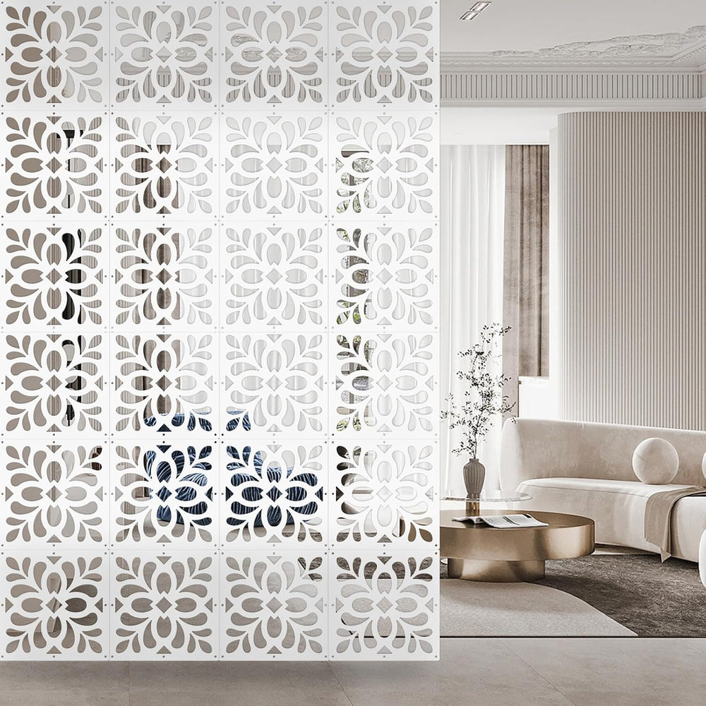 24PCS Hanging Room Divider Wall Screen Panel Room Divider Panels- Leaves