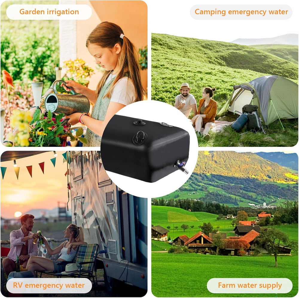 Rodelna Water Storage Bladder, Water Tank 65 Gallon Foldable Portable Water S...
