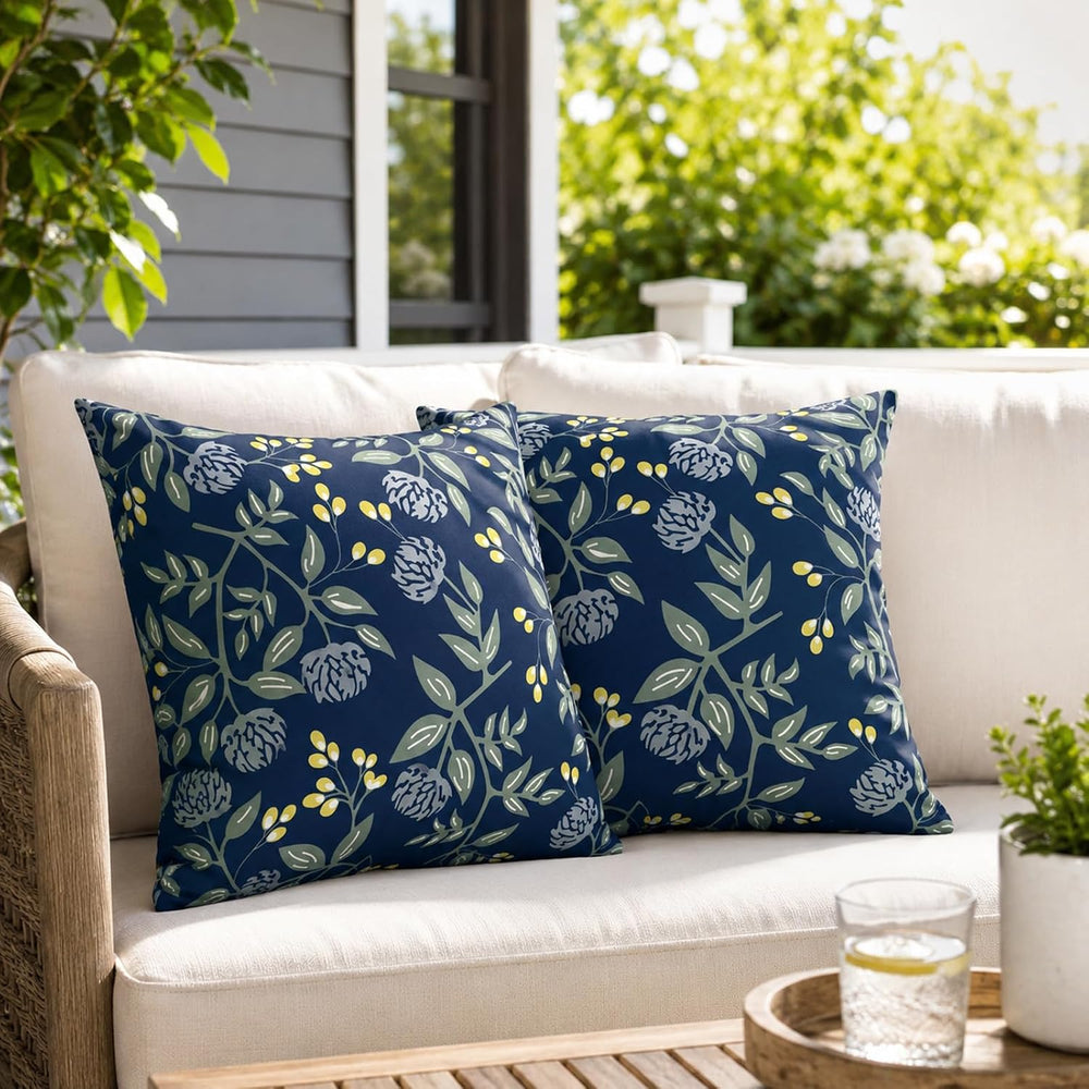 Waterproof Outdoor Throw Pillows with Inserts 18 x 18 Inch