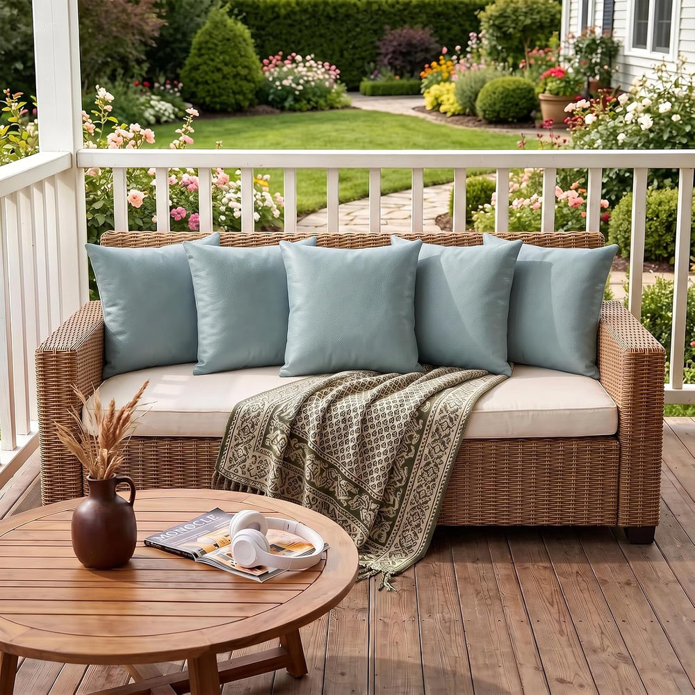Outdoor Waterproof Throw Pillows With Inserts Set of 2,18x18 Couch Pillows