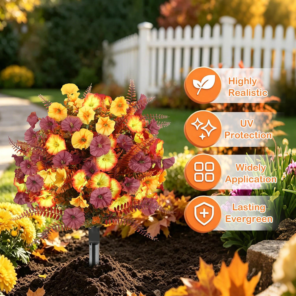 THKFUL 2 Pack 24 Inch Artificial Mums Ball Topiary for Outdoors, Fall Mum Top...