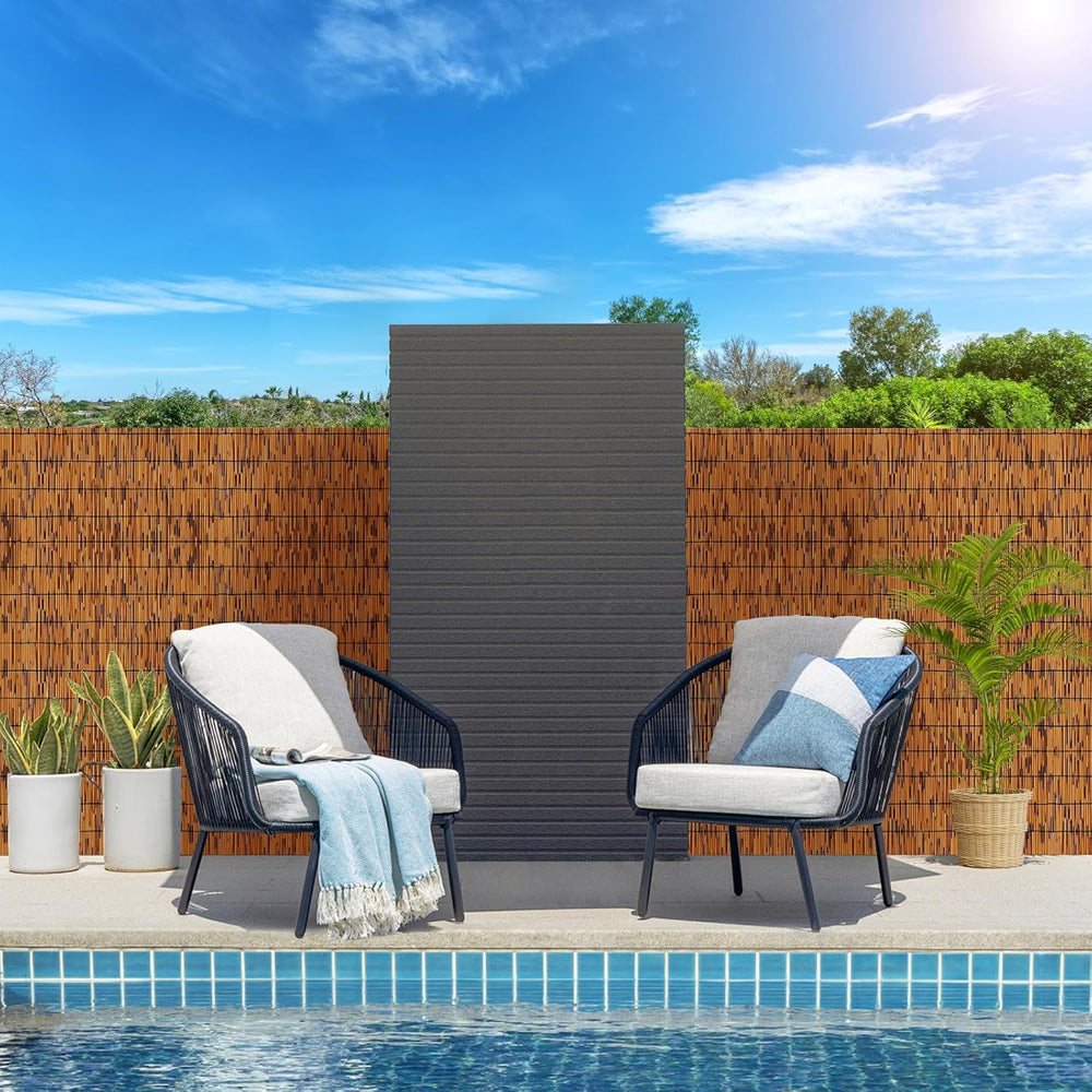 KOIUEYW Reed Fencing Rolls, 4 X 16FT Decorative Bamboo Fencing Roll Reed Scre...