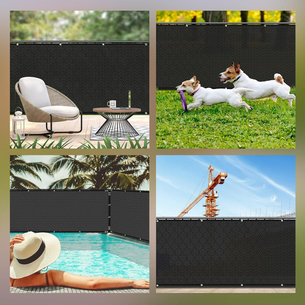 Privacy Screen Fence, TOTU 4ft x 50ft Heavy Duty 170 Shade Net Cover, for Wal...