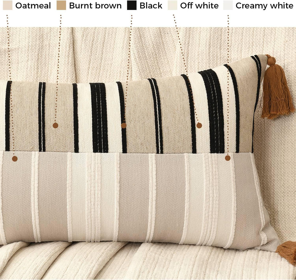 Boho Lumbar Pillow Cover 14x24 Inch