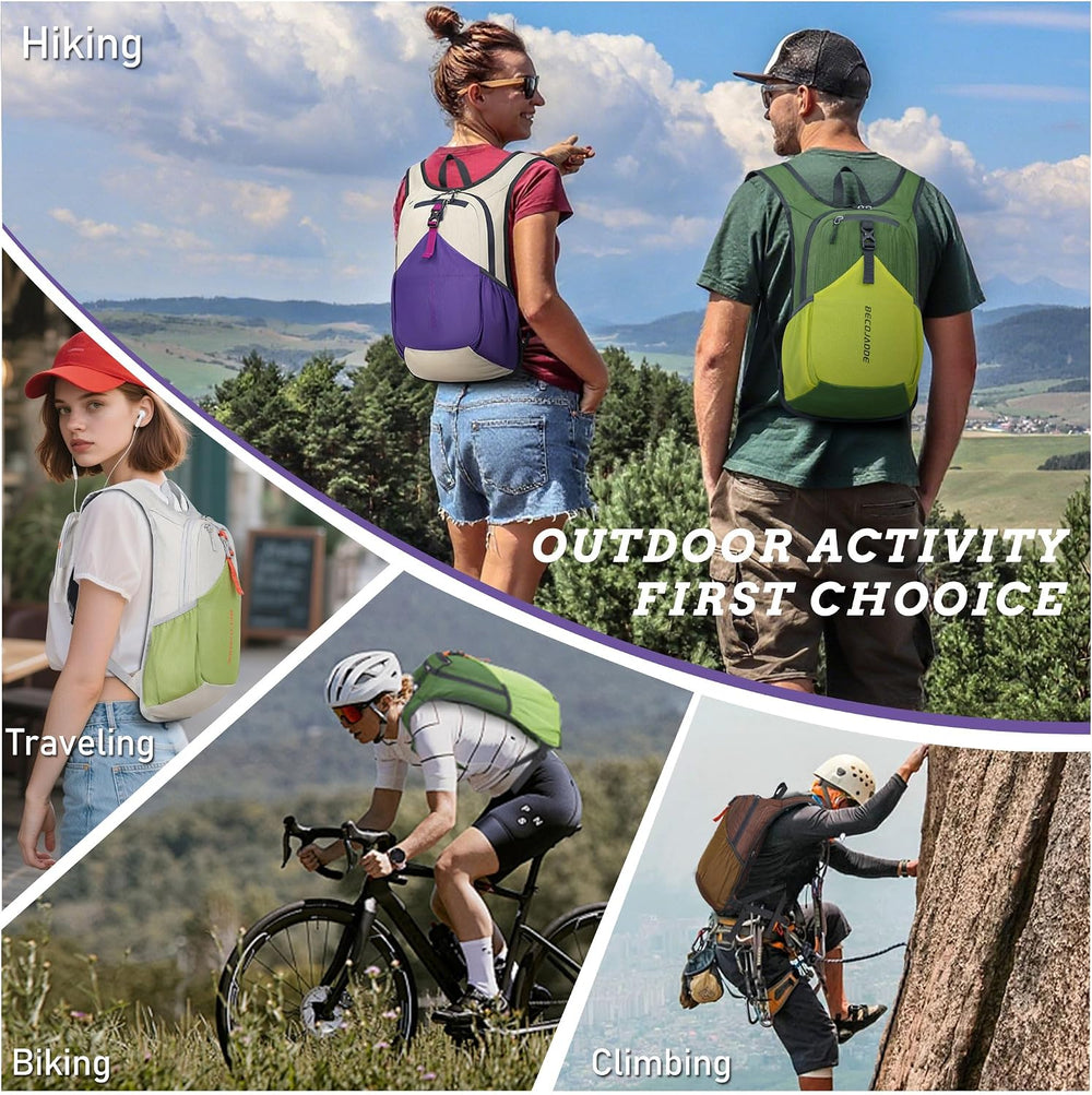 BECOJADDE 20L Small Hiking Backpack for Men Women Foldable Packable Back Pack...