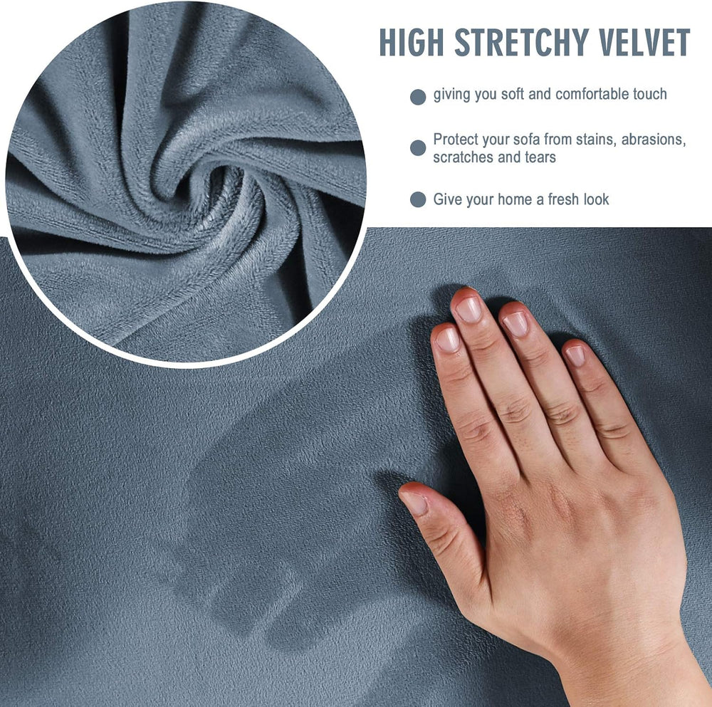 MIFXIN Tub Chair Cover Velvet Stretch Club Chair Slipcover 1 Piece Elastic Sp...
