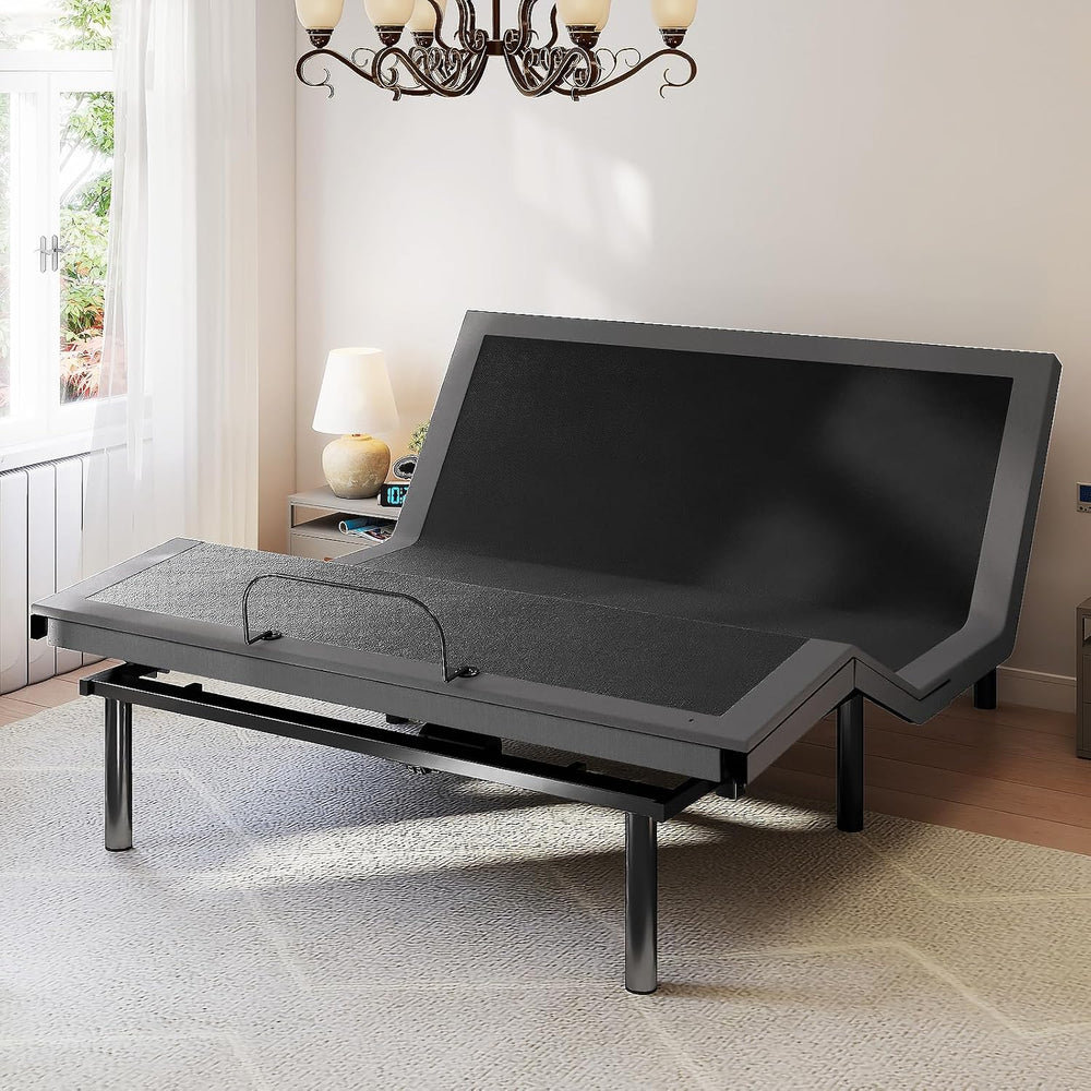 DUMOS Full Size Adjustable Bed Frame, Electric Base, Head & Foot Incline