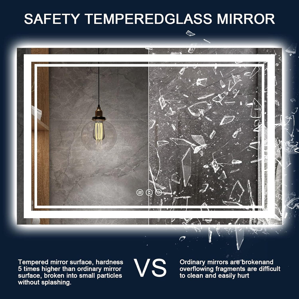 60x36 Inch LED Bathroom Mirror with Lights