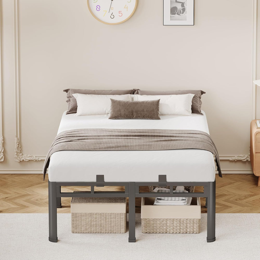 Bed Frame Queen Size 24 Inch Tall,Double Layer Heavy Duty Metal Platform