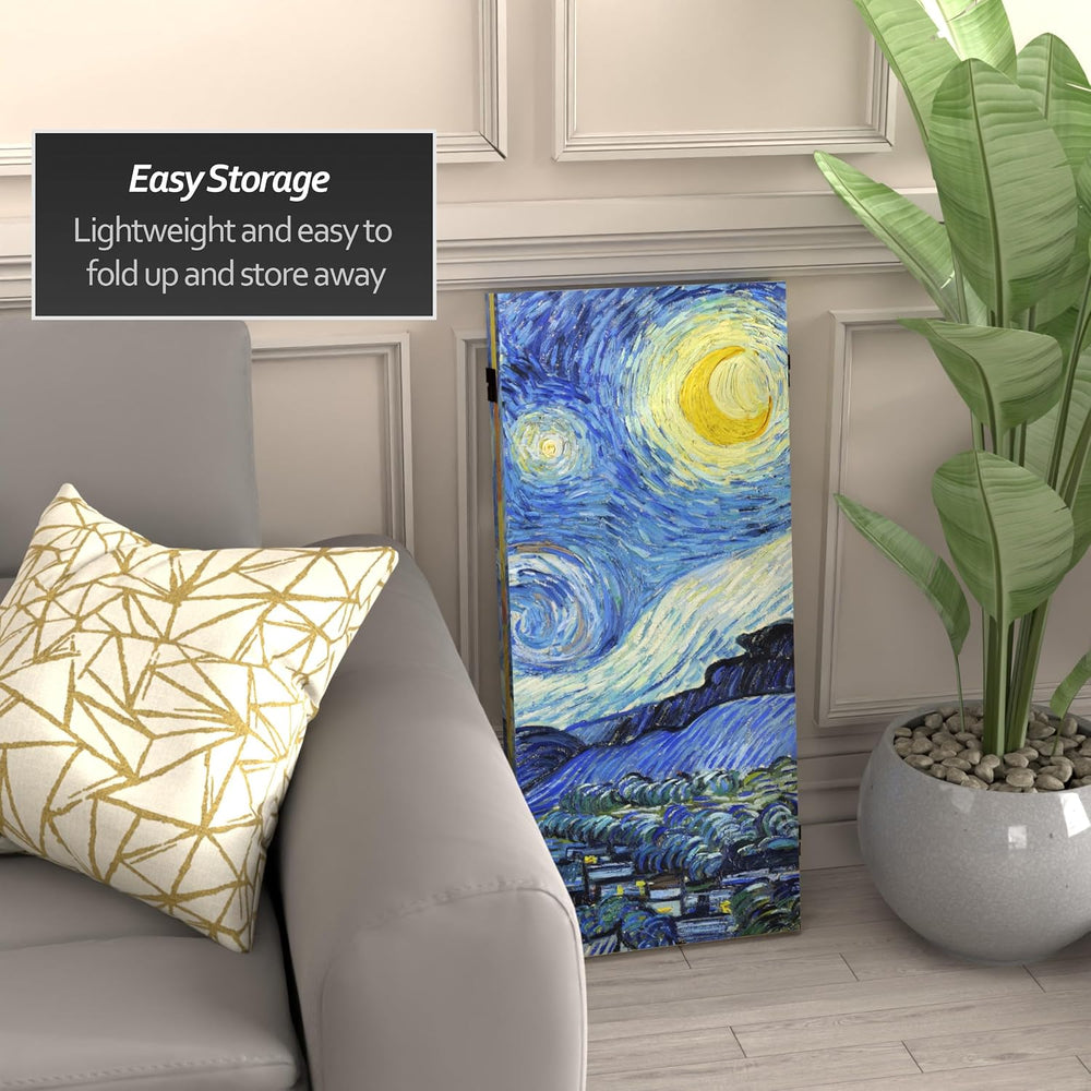 Red Lantern Double Sided Works of Van Gogh Canvas Room Divider - Starry Night...