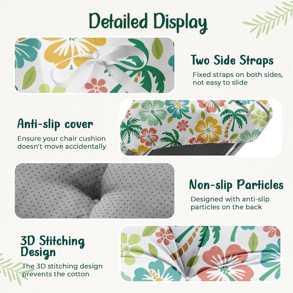 Outdoor Chaise Lounge Chair Cushions Set of 2 Waterproof 75.1x22.8x4.7" 5#
