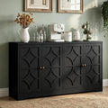 RoyalCraft Sideboard Buffet Cabinet with Storage, Kitchen Coffee Bar, Black
