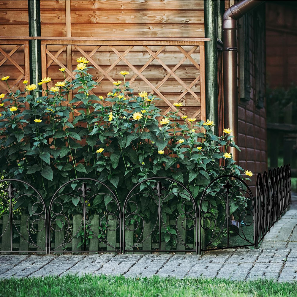 Decorative Garden Fence 25 Pack, Total 22in(H) x 27ft(L)