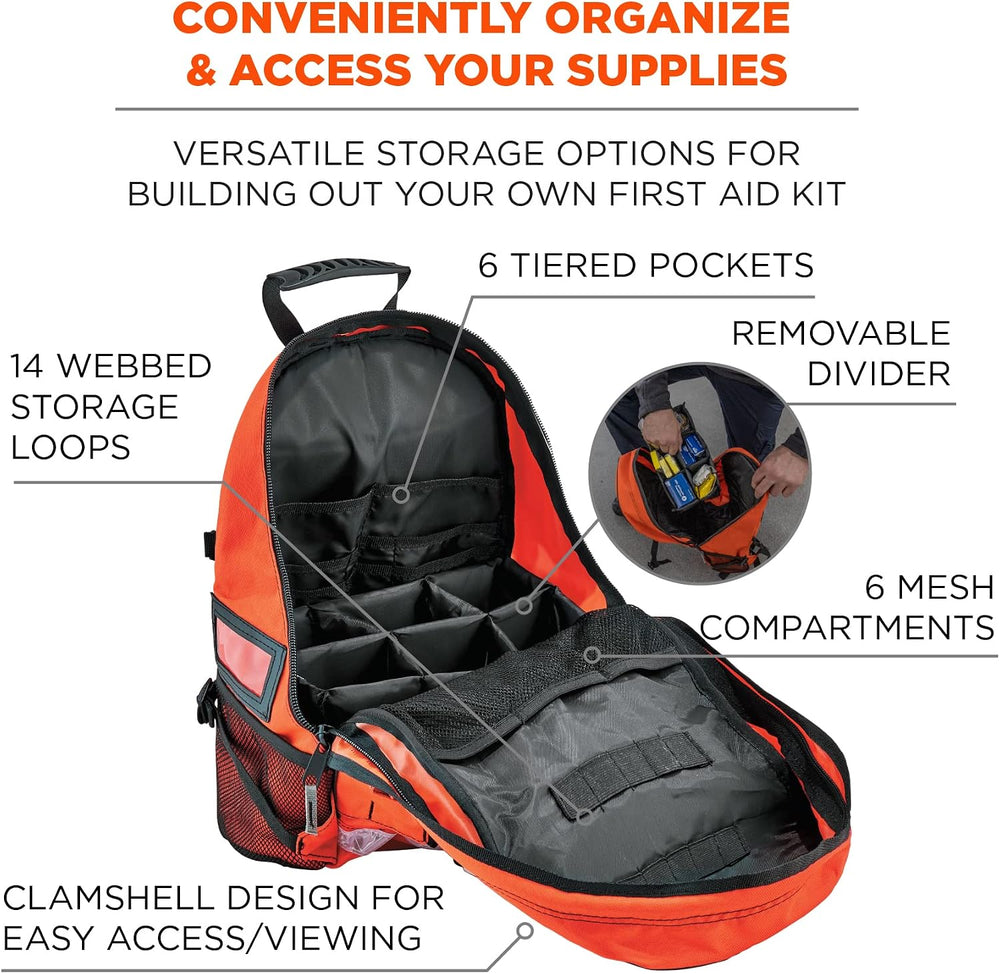 17-1/2" Backpack Trauma Bag, Orange