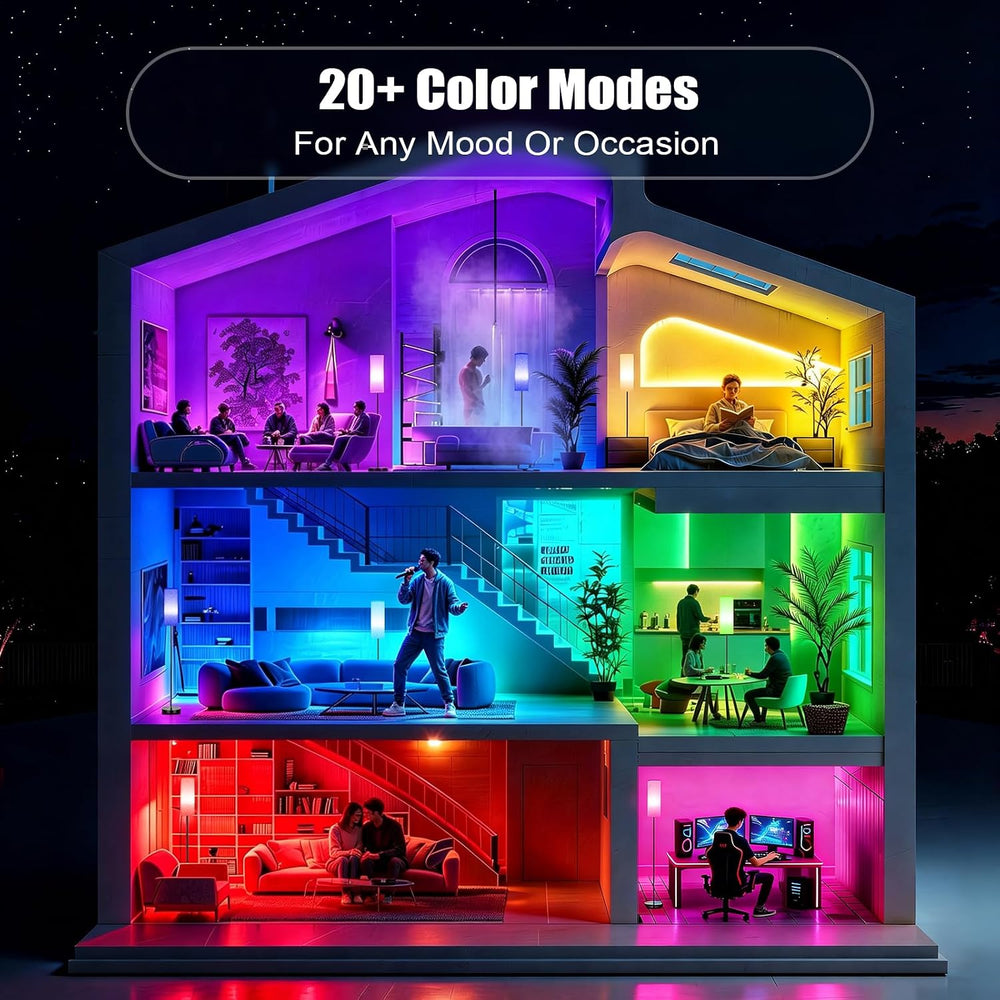 Floor Lamps for Living Room - Standing Lights with Remote and App