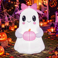6 ft Pink Bow Halloween Inflatable Ghost Outdoor Decoration
