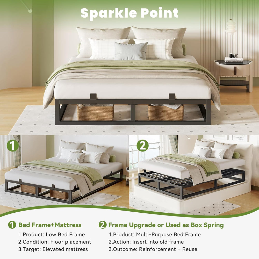 10 Inch Twin Bed Frame,Metal Platform Bedframe Upgrade Heavy Duty Base