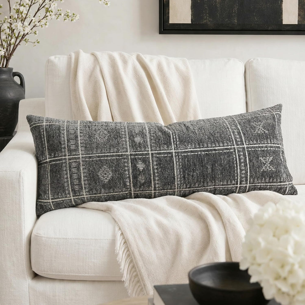 BlissBlush Decorative Lumbar Pillow Cover 14x36, Long Decorative Throw Pillow...