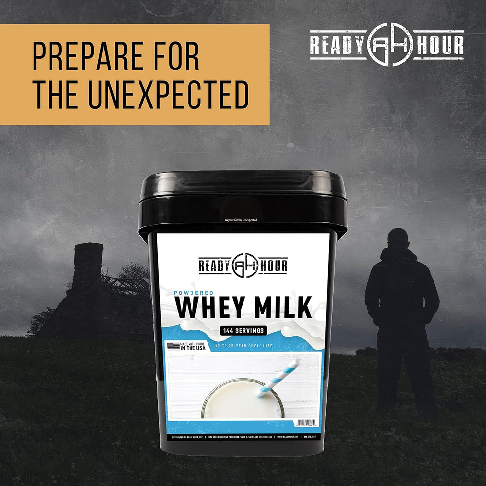 Ready Hour, Bulk Powdered Milk, Real Non-Perishable Whey, 25-Year Shelf Life,...
