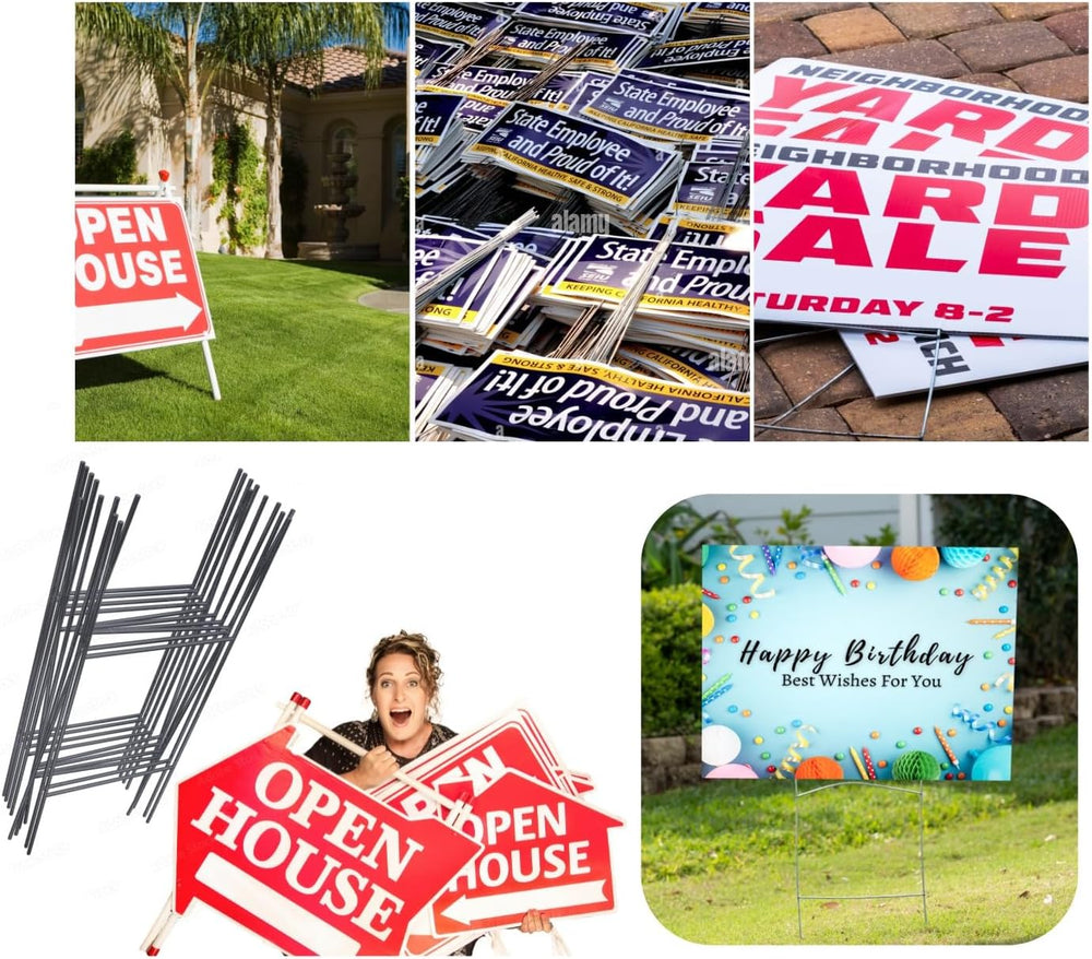 UV Printed Custom Yard Signs 10Pk Upload Picture or File of Sign