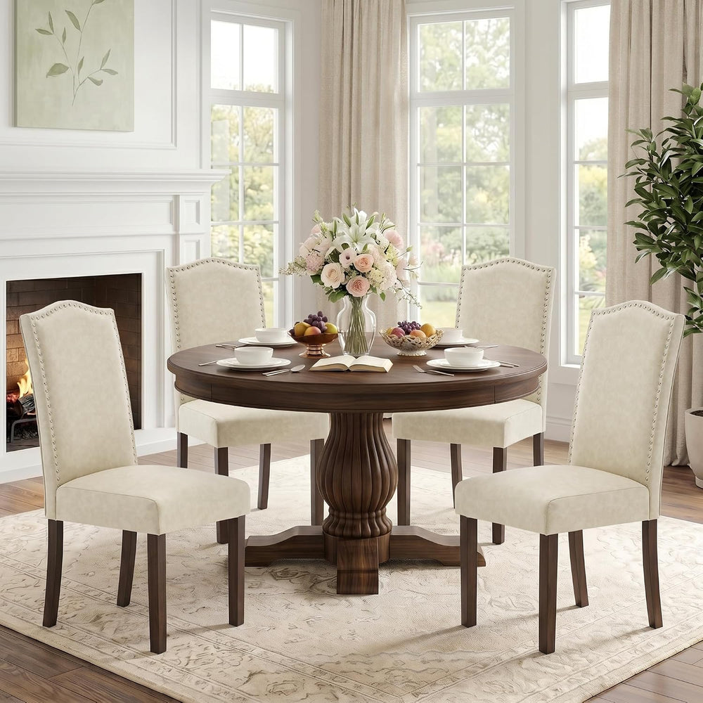 Upholstered Dining Chair Modern Parsons Stylish Kitchen Diner Set of 2