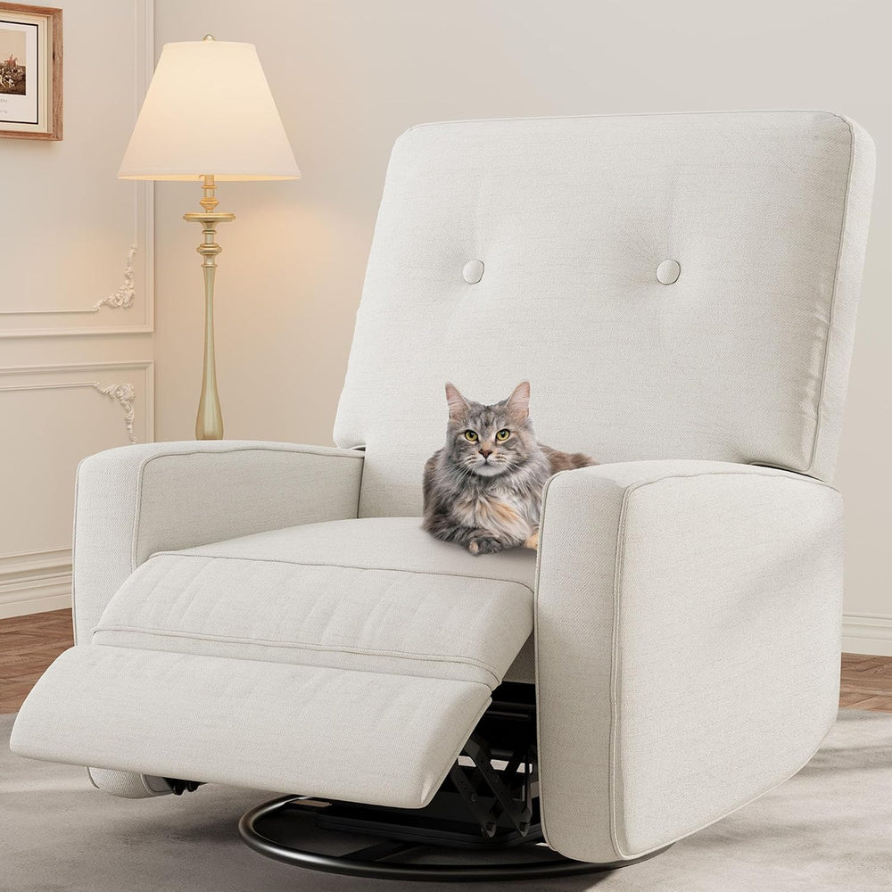 IDEALHOUSE 360° Recliner Chair with Adjustable Backrest & Footrest, Beige