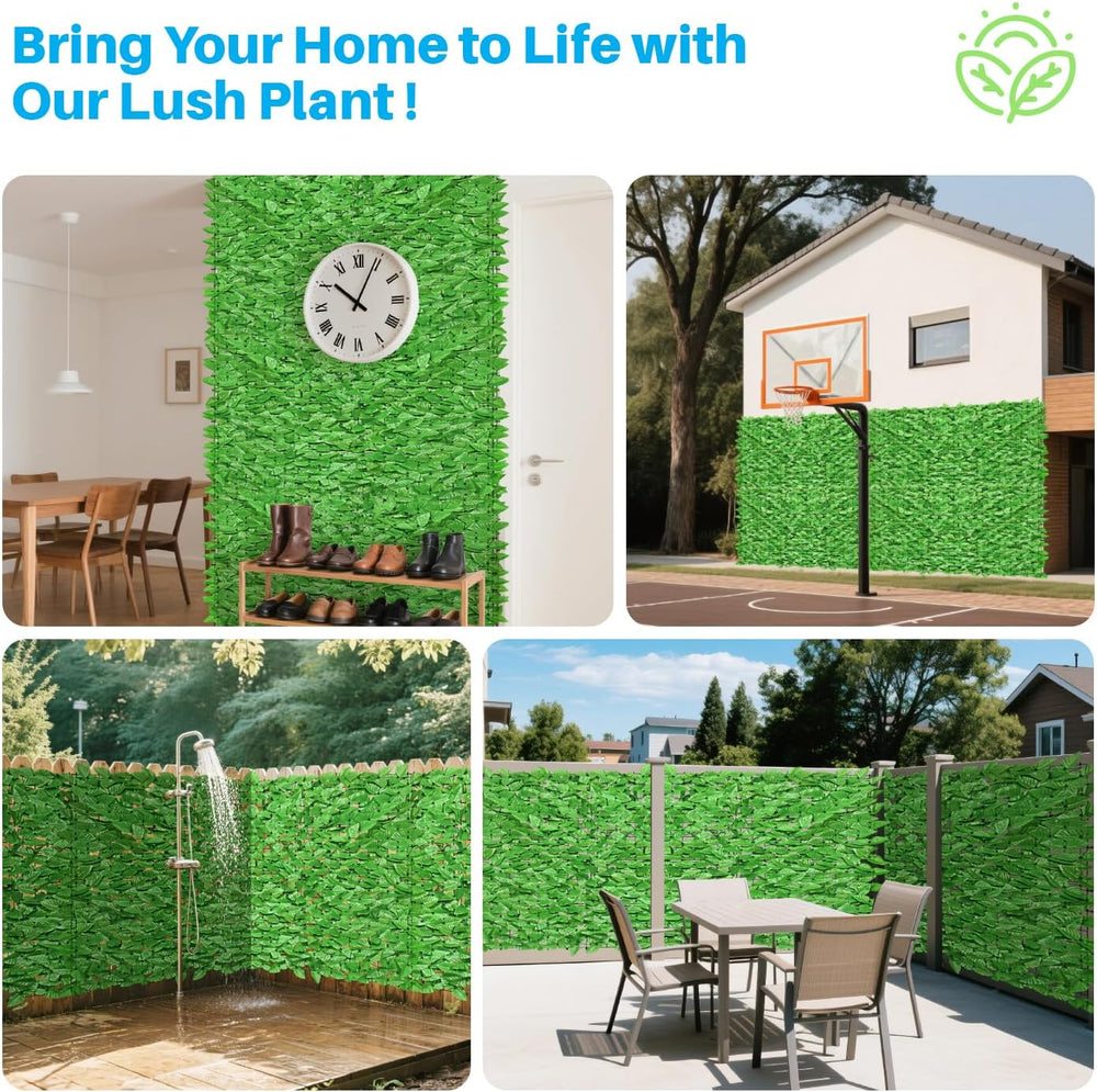 Patio Paradise 6'x14'-1Pc Faux Ivy Fence Privacy Screen Artificial Gr...