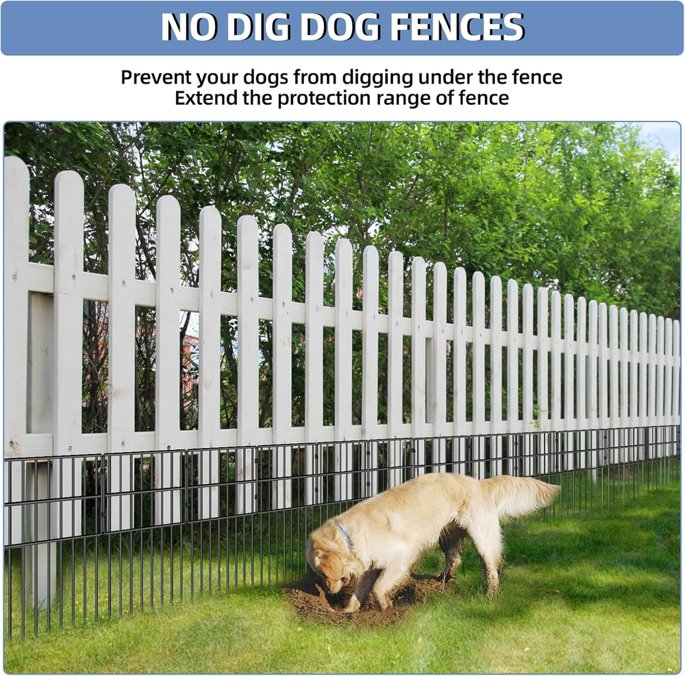 25 Pack Garden Animal Barrier Fence, 17in(H) x27ft(L) No Dig Decorative Fence...