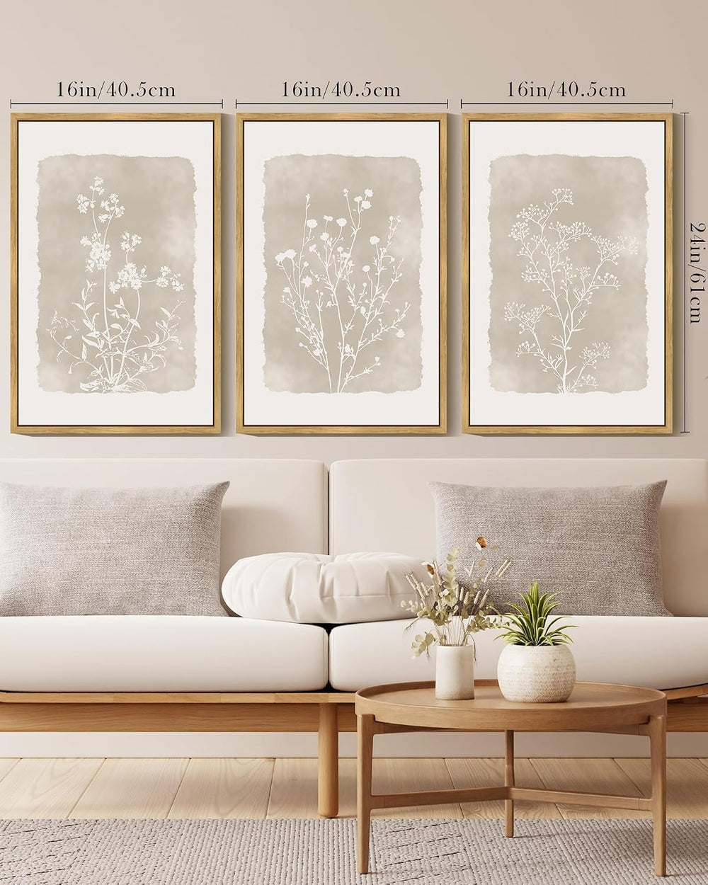 Drsoum Botanical Flower Wall Art Framed Vintage Floral Wall Prints Wildflower...