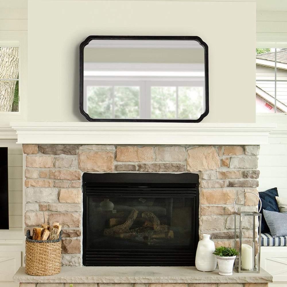 Kate and Laurel Marston Wood Framed Wall Mirror