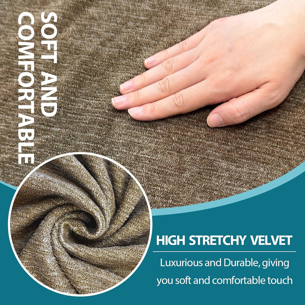 3 Piece T Cushion Sofa Slipcovers Stretch Couch Cover Furniture Covers with 2...