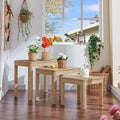 Joaxswe Farmhouse Nesting Tables Set of 3, Natural