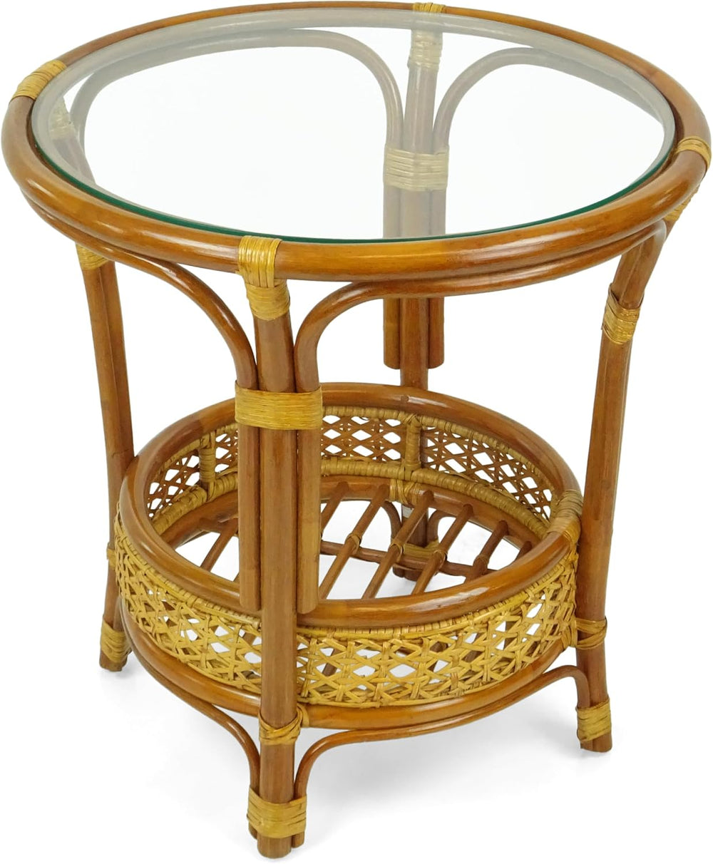 Malibu Living Set of 2 Chairs Natural Rattan Wicker Handmade with Light Brown...