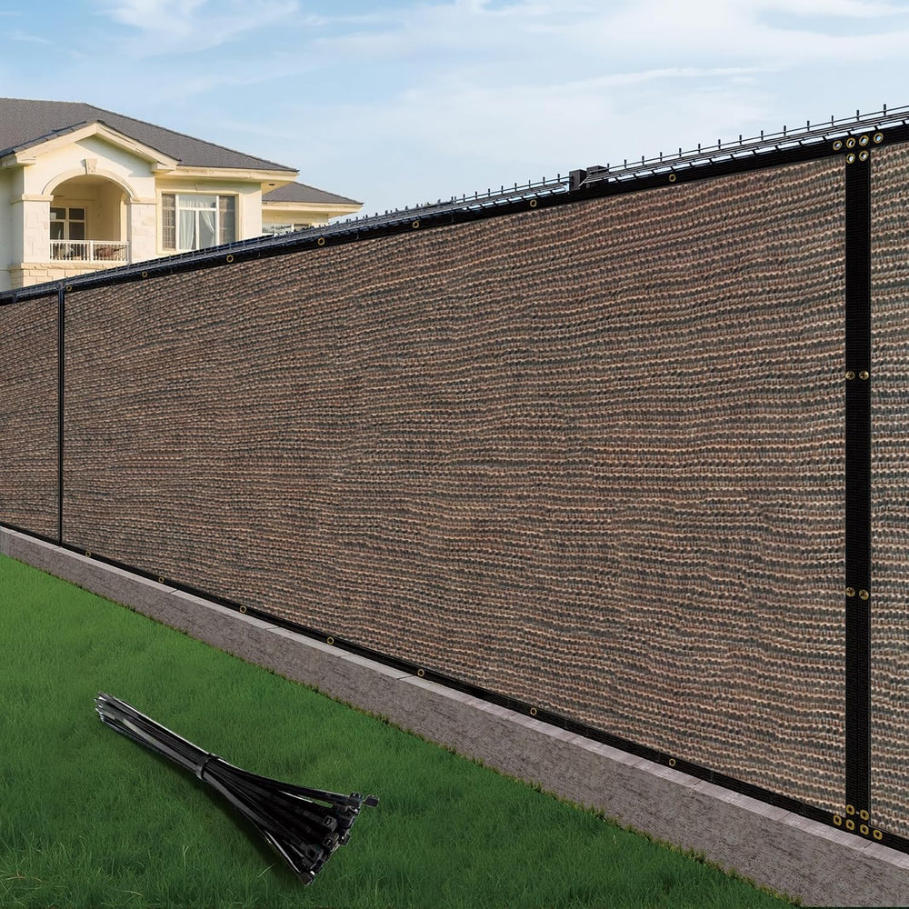 5x50ft Fence Privacy Screen for Decoration Garden(Brown)