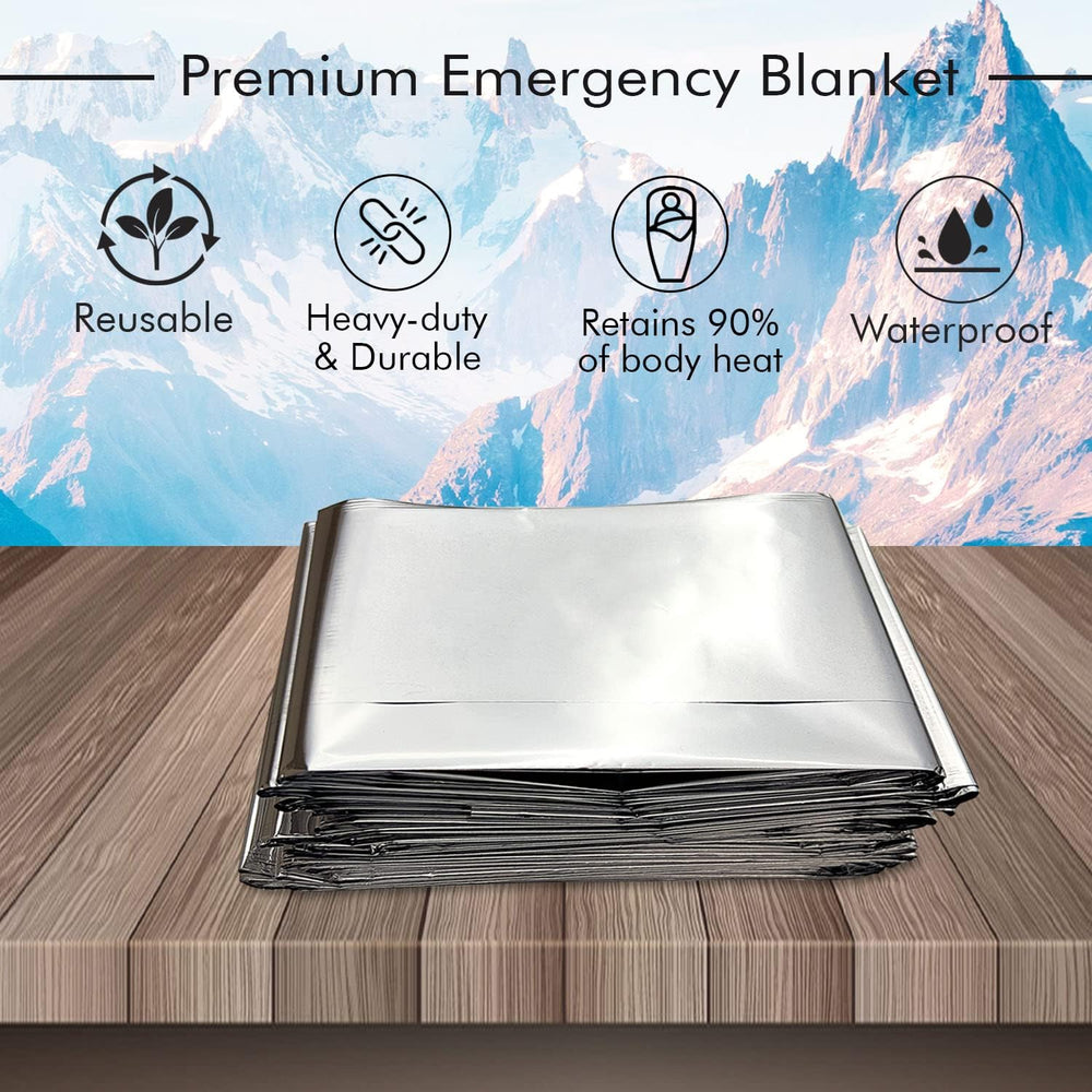 NOVAMEDIC Emergency Mylar Blankets, 200 Pack, 84 x 52 in Thermal Blankets