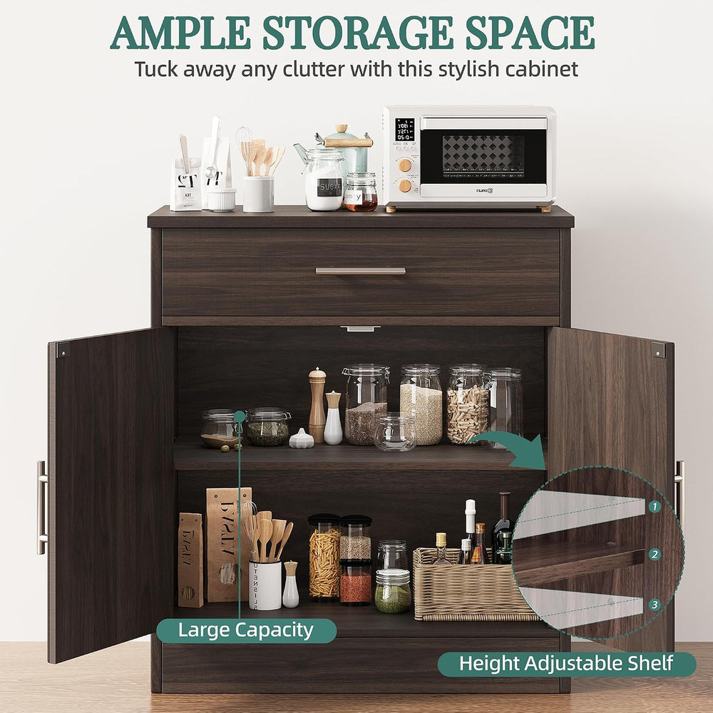Shintenchi Farmhouse Storage Cabinets, Kitchen Barn Door Cabinet