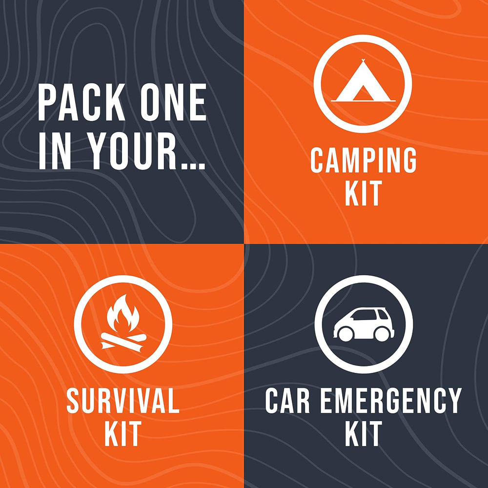 Go Time Gear Mylar Emergency Blankets, Survival Space Blanket Kit, 12-Pack
