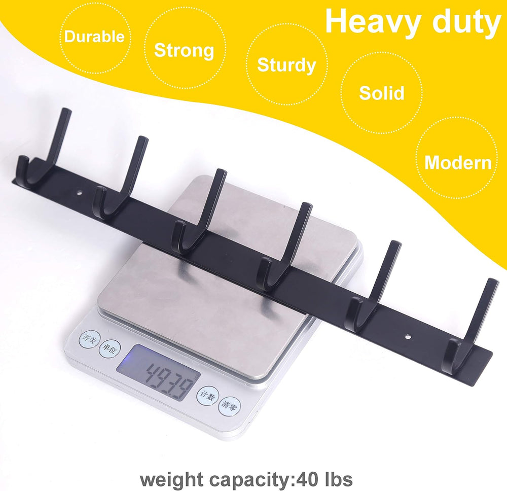 WEBI Coat Rack Wall Mounted,17-1/8 Inch Coat Hooks for Hanging Coats,Heavy Du...