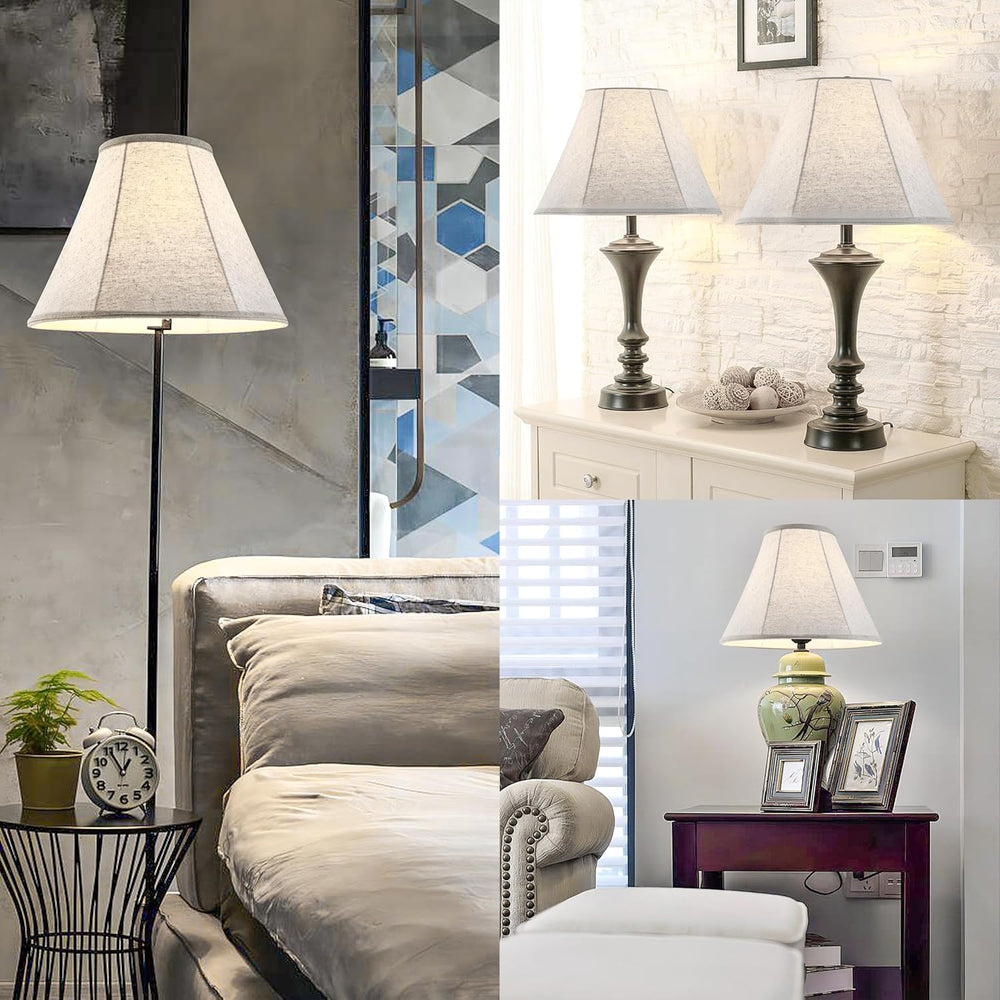 GOSO Lamp Shades, 6" Top x 13" Bottom x 9.8" High, Beige, Set ...