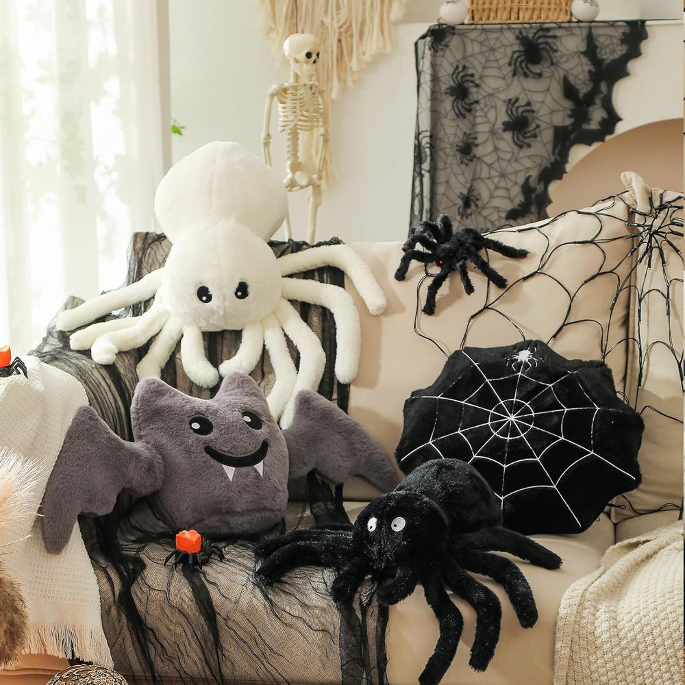 YRXRUS Halloween Spider Pillows, Cute Spider Shaped Throw Pillow for Happy Ha...