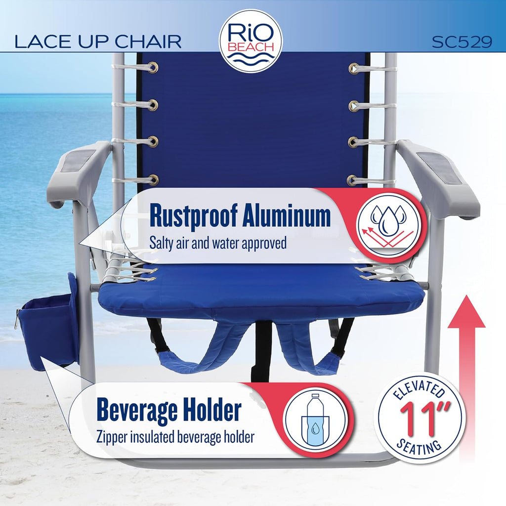 rio brands asc529 4-position backpack lace-up suspension folding, front angle view