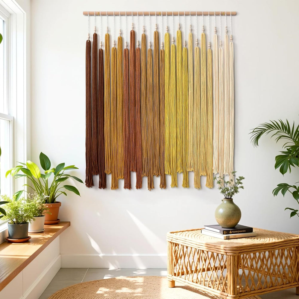 Macrame Wall Hanging Large Boho Home Decor Aesthetic Modern Chic Wall Art