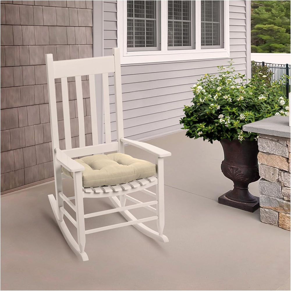 Arden Outdoor Tufted Wicker Chair Cushion, 2-Pack, 20x18, Tan