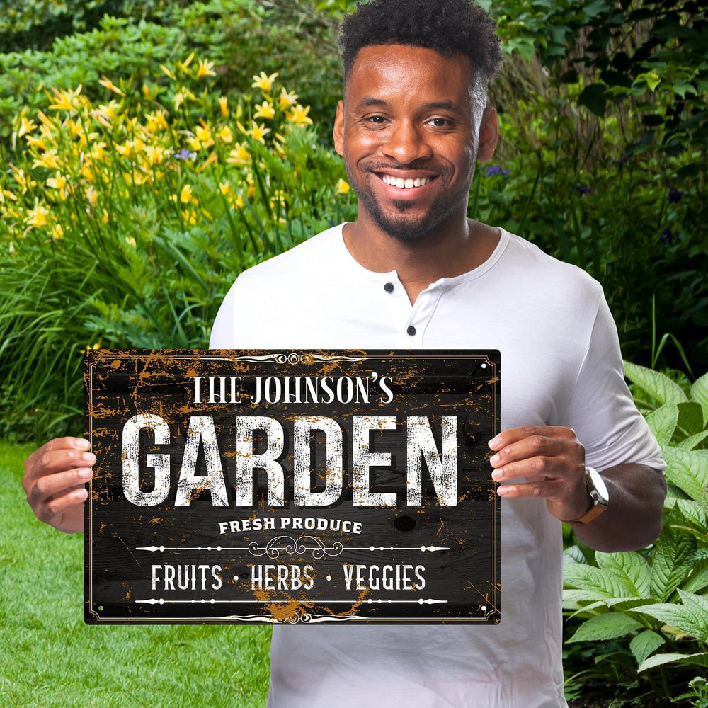 Custom Garden Sign, Personalized Text/Name for Farm and Backyard Décor Sign, ...