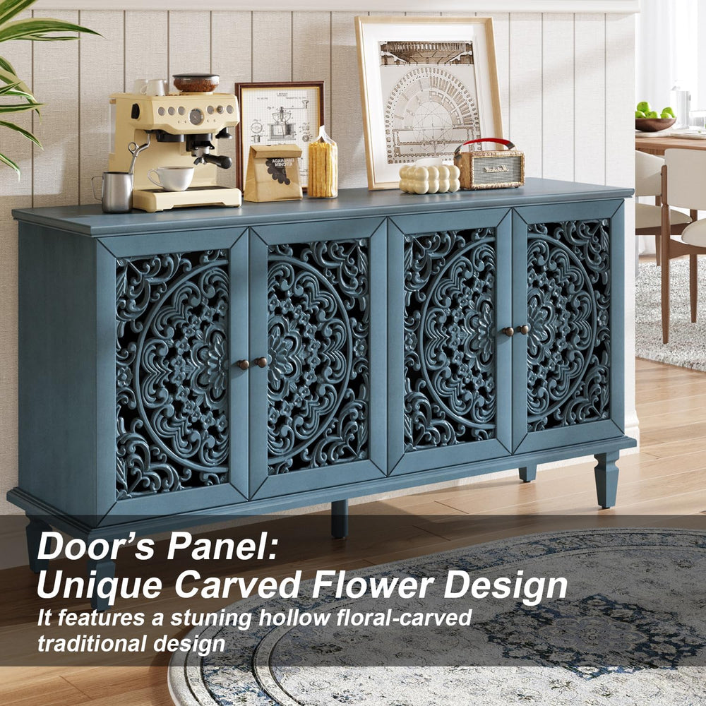 60" Sideboard Buffet Cabinet with Storage Accent Cabinet Credenza