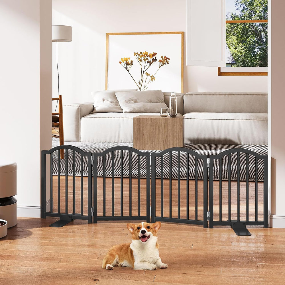 Snughome Short Dog Gate Indoor, 16" High Freestanding Small Dog Door Gat...
